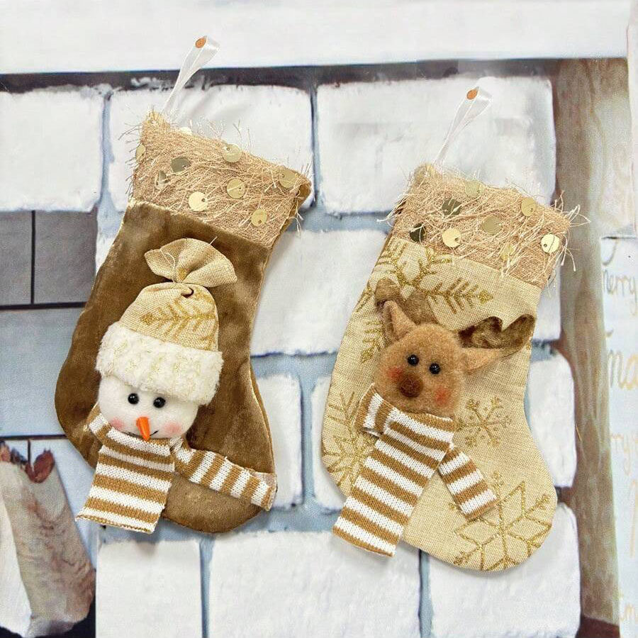 3pcs Christmas Decoration Stoc - огляд і ціна Christmas Stocking Hanging