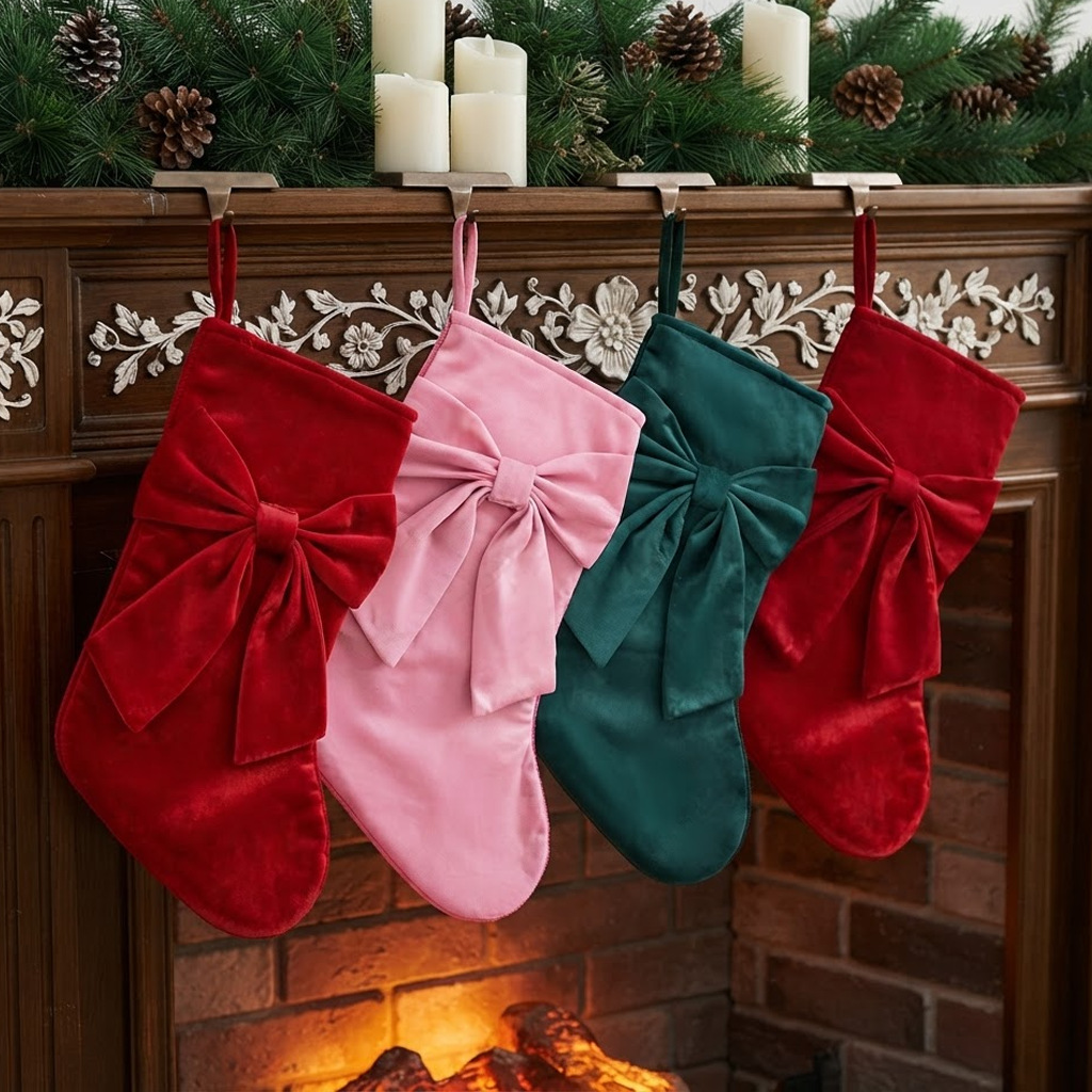 1pc Christmas Stockings, Bow G - огляд і ціна Christmas Stocking Hanging