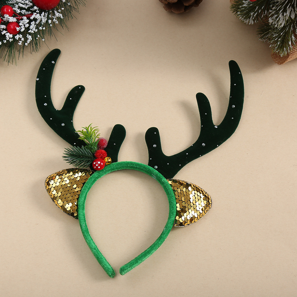 1pc Kids Christmas Sequin Rein - огляд і ціна Reindeer Antlers Headband