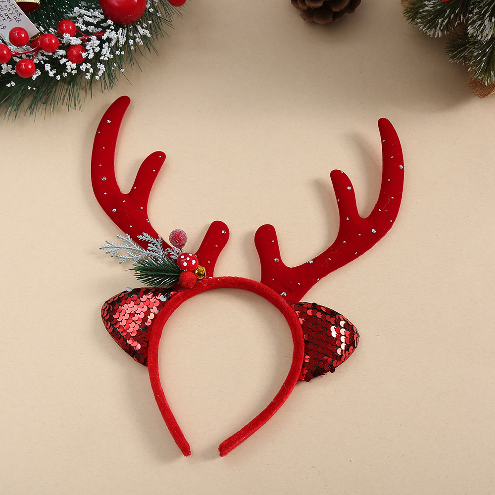 1pc Kids Christmas Sequin Rein - огляд і ціна Reindeer Antlers Headband