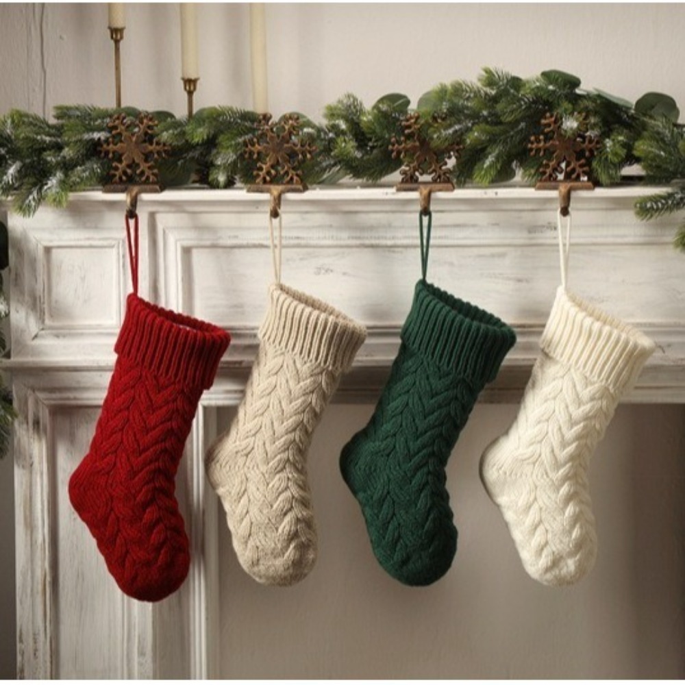 Knitted Christmas Sockings Flu - огляд і ціна Christmas Stocking Hanging