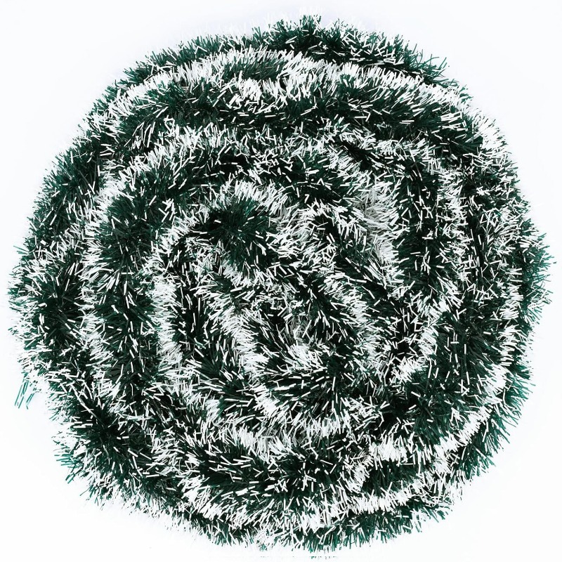 Christmas Tinsel Ribbons Green - огляд і ціна Tinsel Garland Decoration