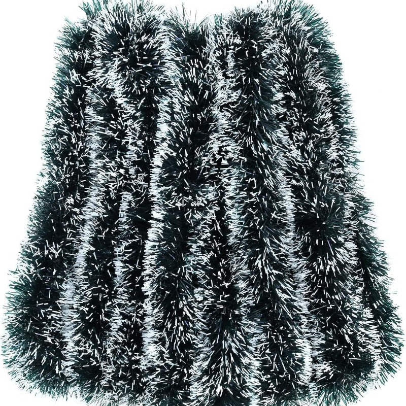 Christmas Tinsel Ribbons Green - огляд і ціна Tinsel Garland Decoration