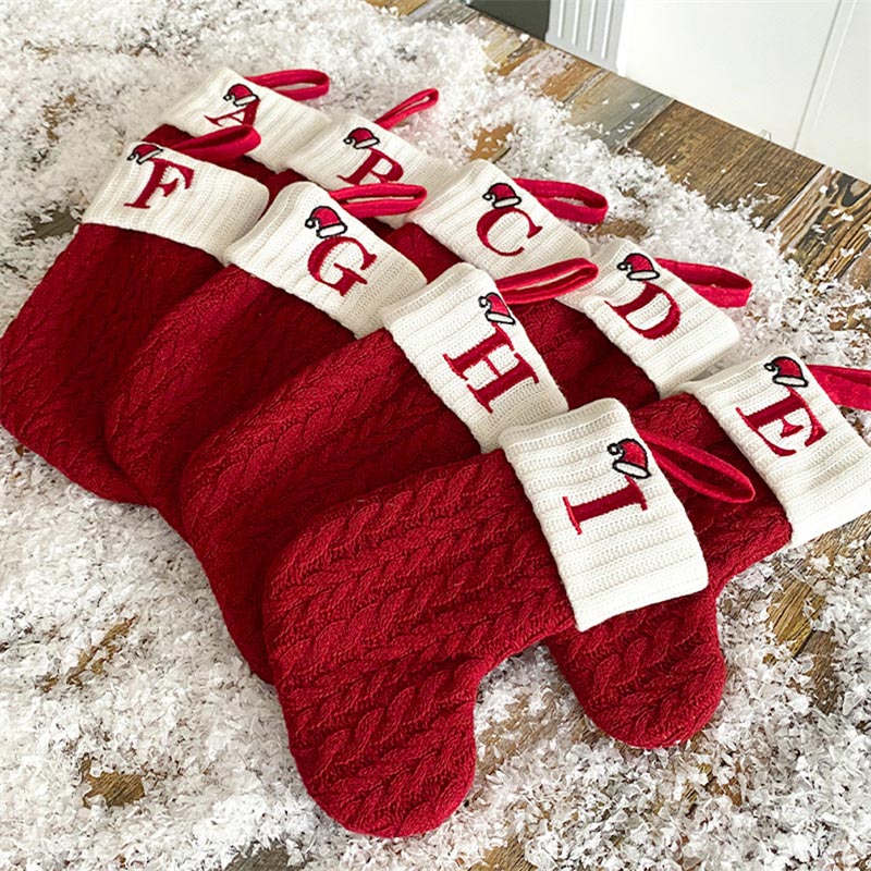 Christmas Socks Knitting Snowf - огляд і ціна Christmas Stocking Hanging