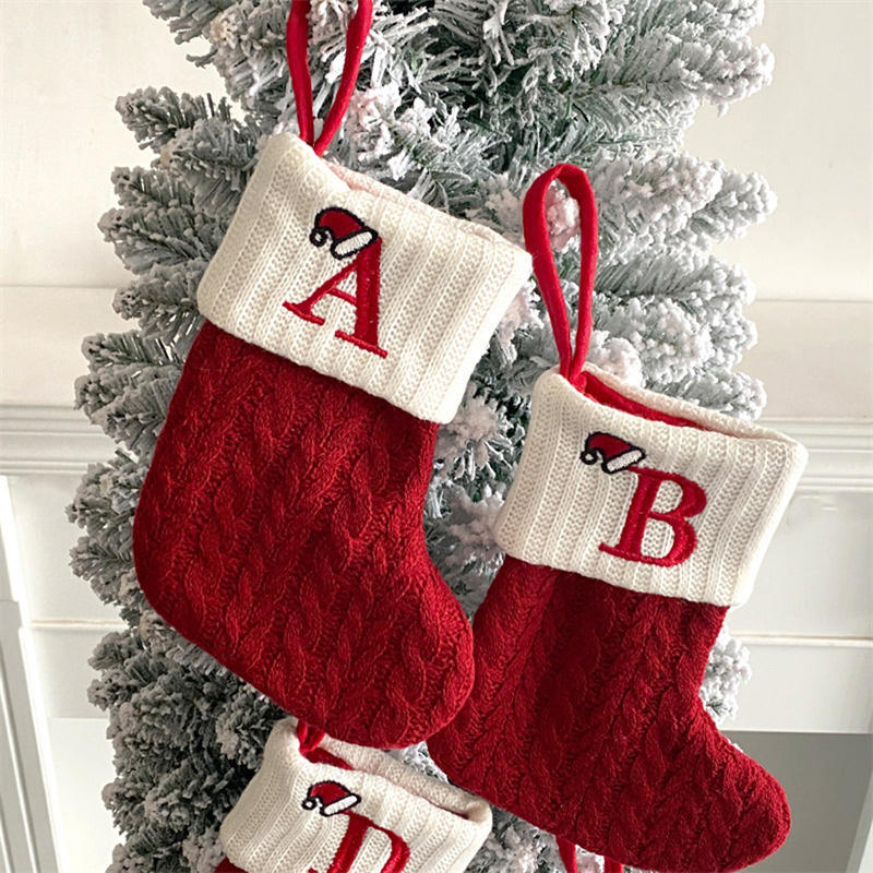 Christmas Socks Knitting Snowf - огляд і ціна Christmas Stocking Hanging