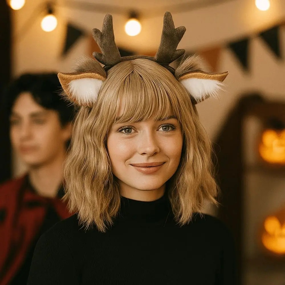 Fluffy Deer Ears Reindeer Antl - огляд і ціна Reindeer Antlers Headband