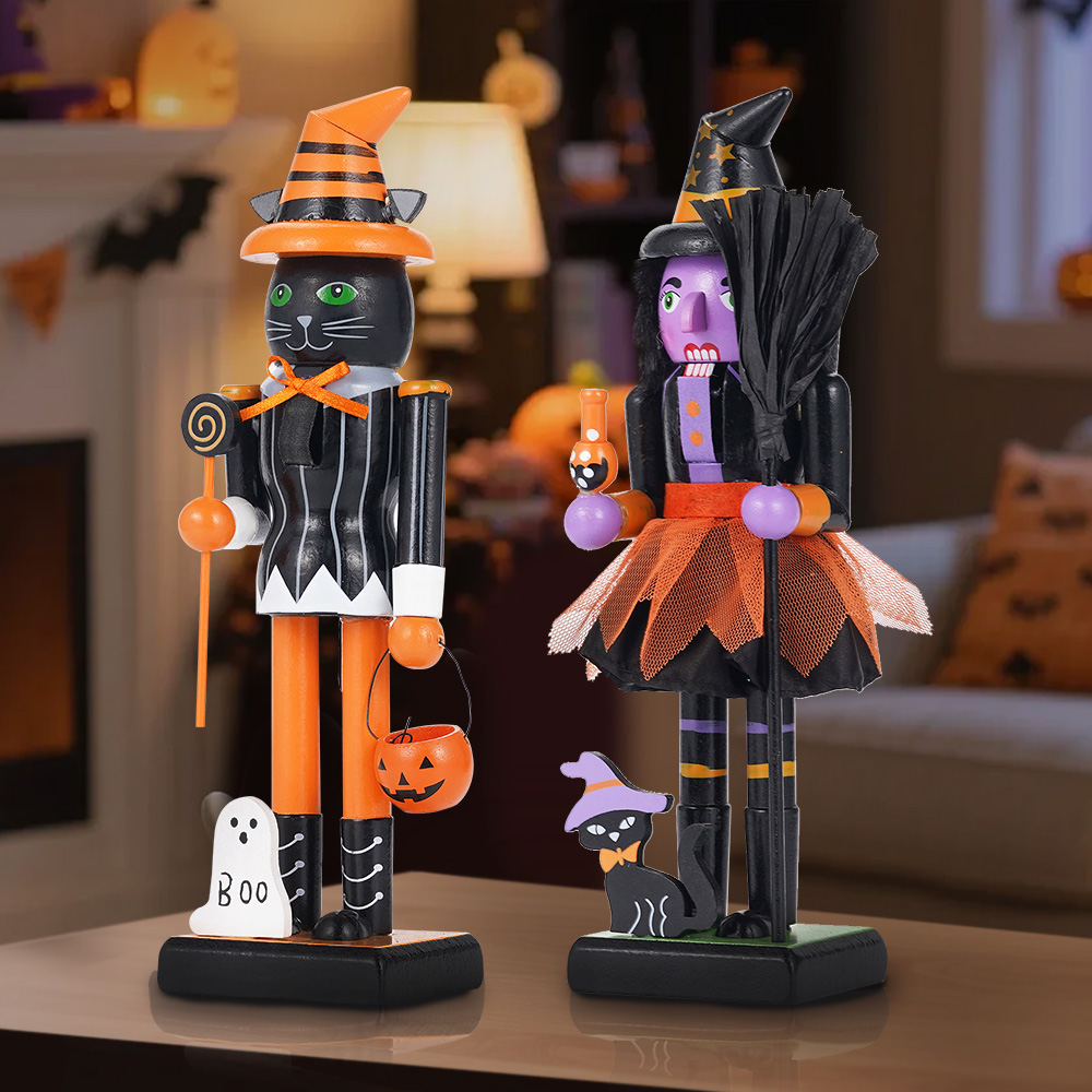 Halloween Solid Wood Nutcracke - огляд і ціна Nutcracker Figurine