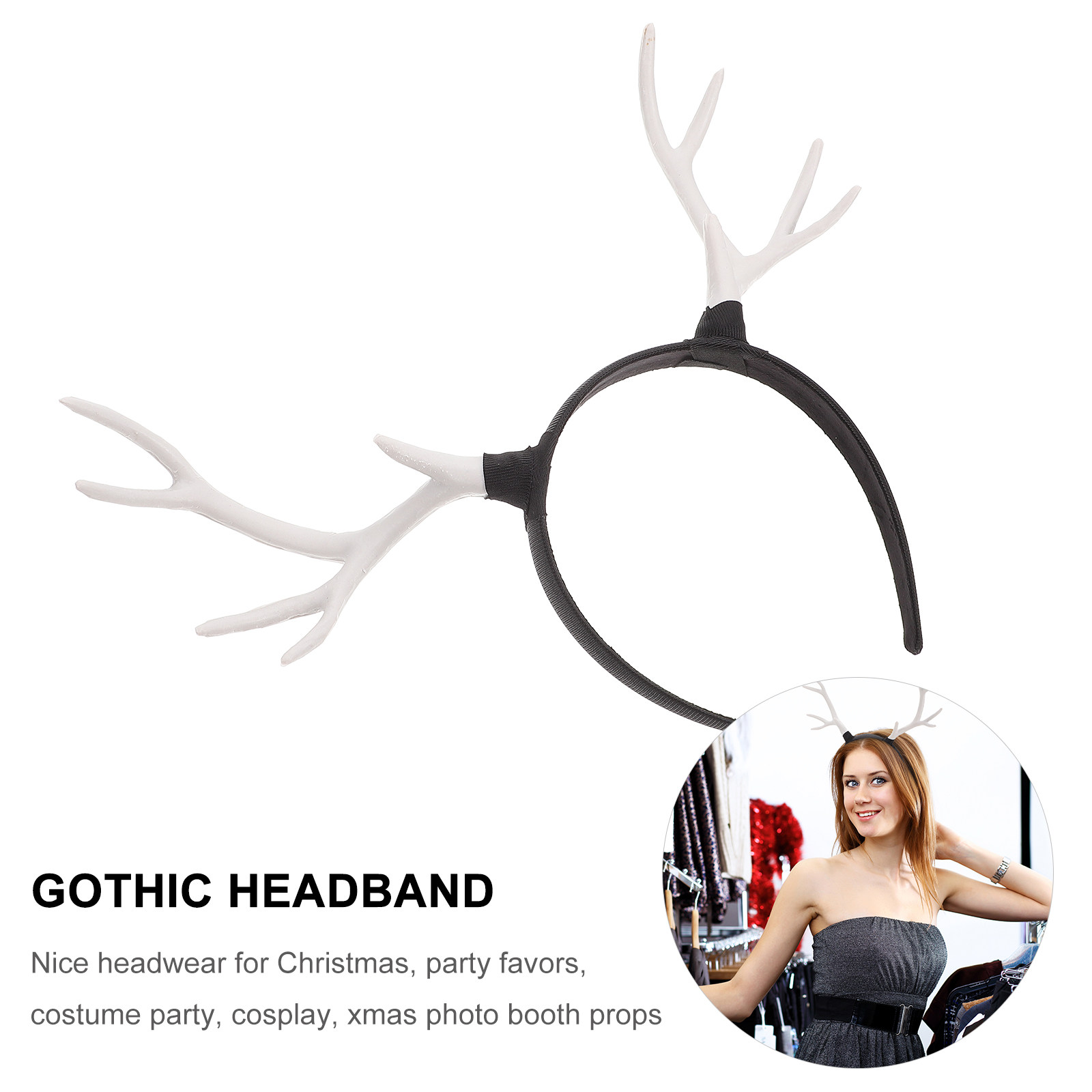 1Pcs Adorable Reindeer Antler  - огляд і ціна Reindeer Antlers Headband