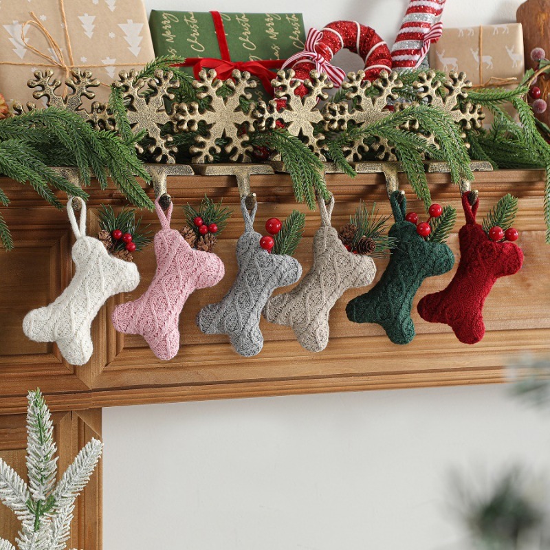 Multicolor Cable Knit Bone Sha - огляд і ціна Christmas Stocking Hanging