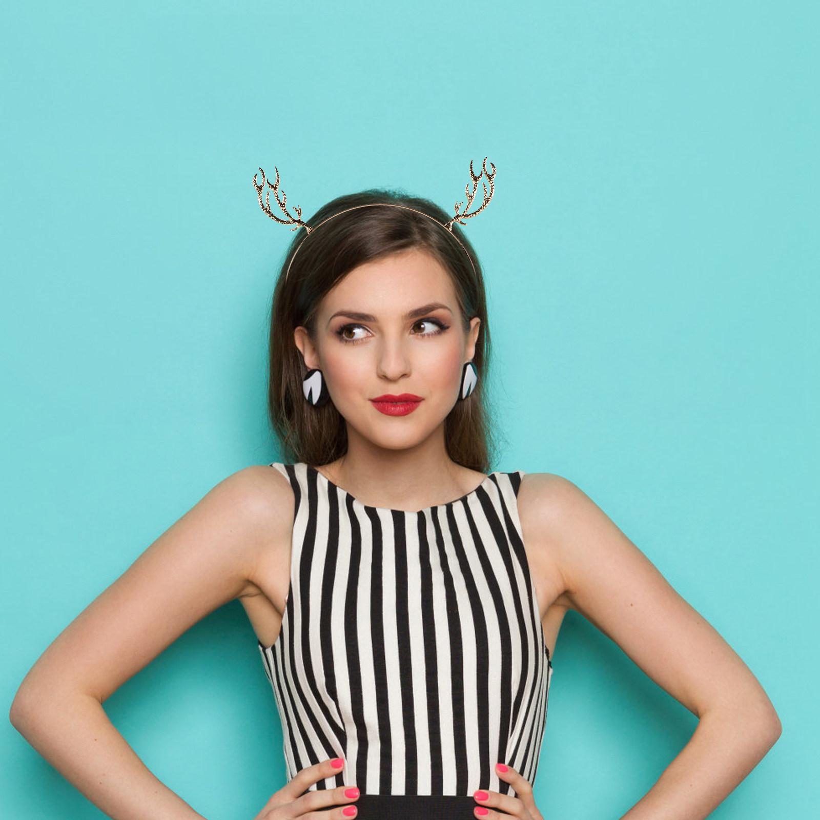 Metal Rhinestone Hair Hoop Ant - огляд і ціна Reindeer Antlers Headband