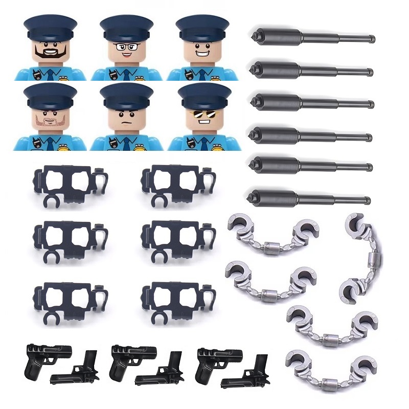 6PCS/SET US City Police Handcu - огляд і ціна Lego Set City